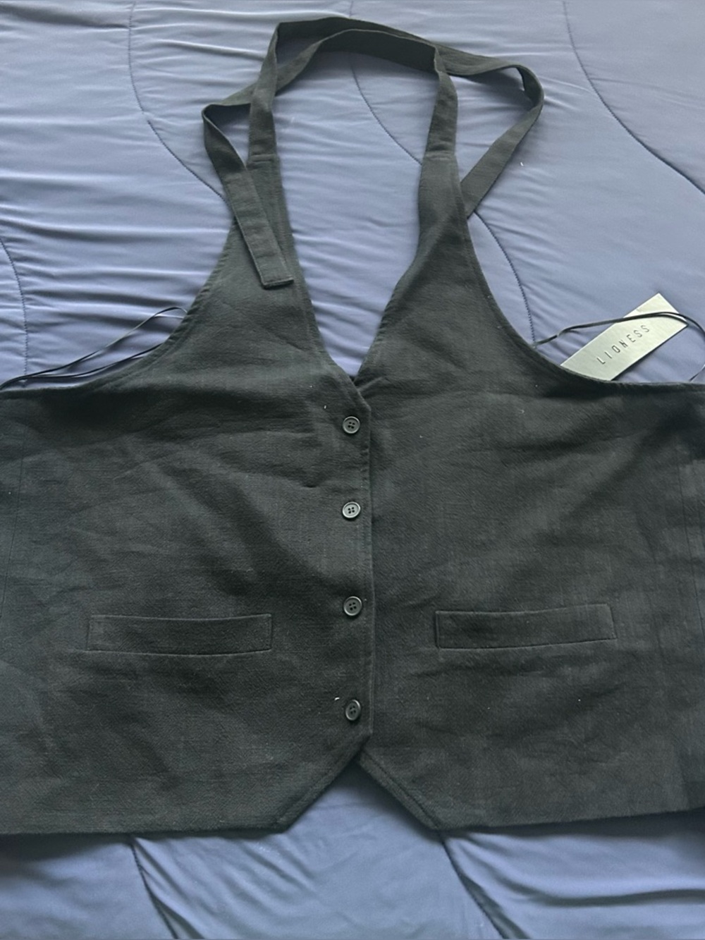 Lioness Black Backless Halter Top - Picture 3 of 14